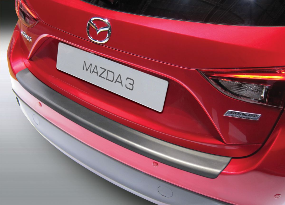 Накладка на задний бампер Mazda 3, хэтчбек, 2013-2019