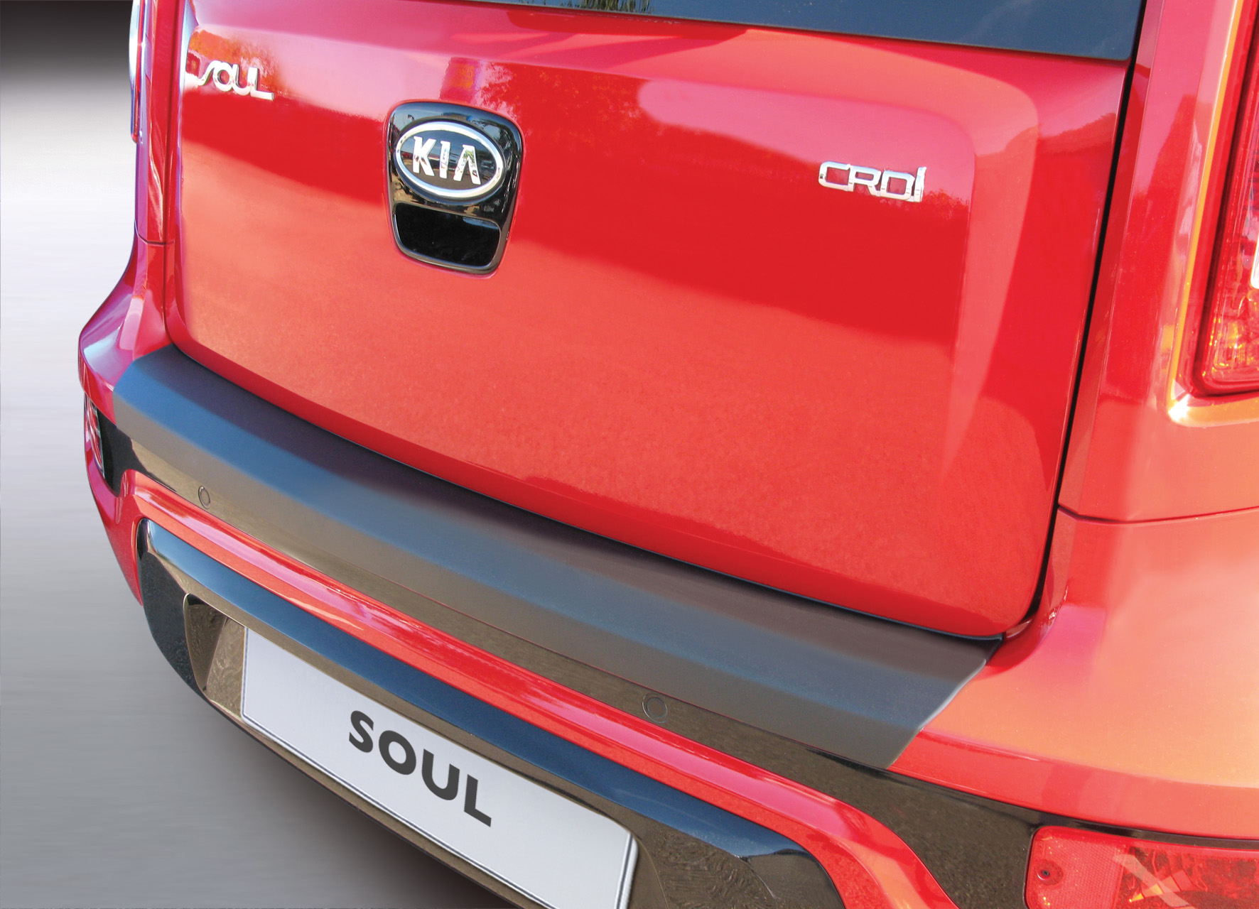 Накладка на задний бампер Kia Soul I, рейстайл., 2011-2014